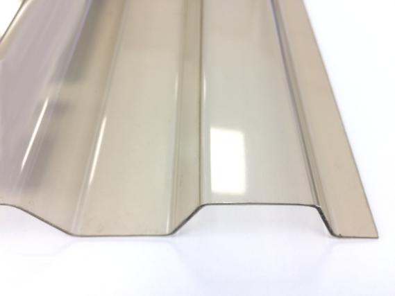 Preview: Bronze Lichtplatte Polycarbonat 76/18 Spundwand (Trapez)